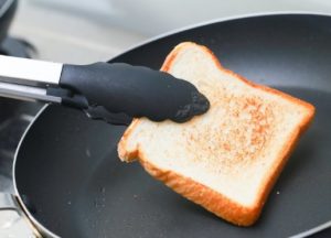 Toast in a frying pan