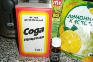 Sodă, acid citric, oțet