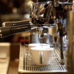 Màquina de cafè en una cafeteria