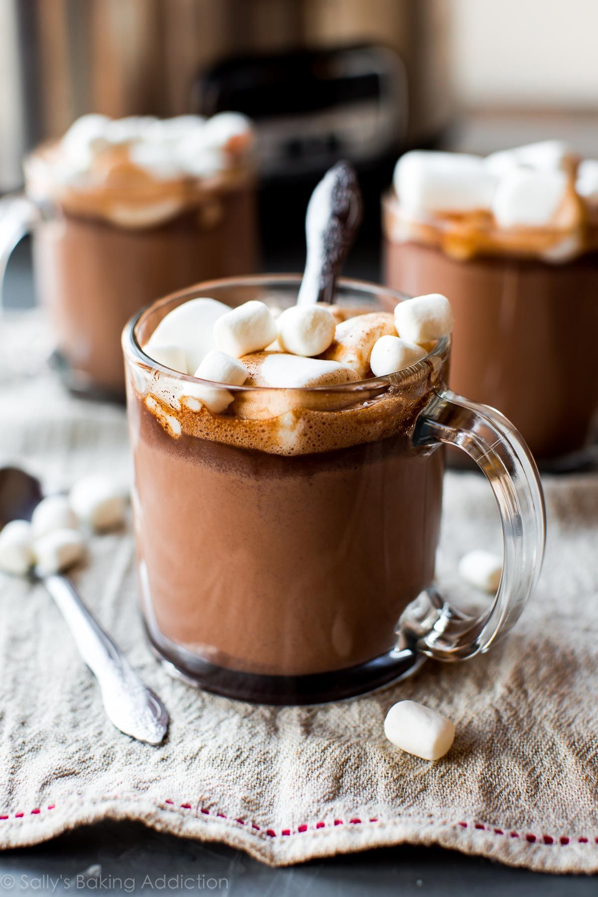 Chocolate caliente con malvaviscos