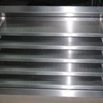 Metal louvered grille for ventilation