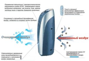 Operating principle of the ionizer