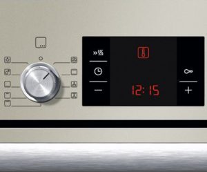 Oven with convection mode, control panel