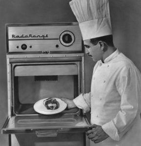 The first microwave ovens