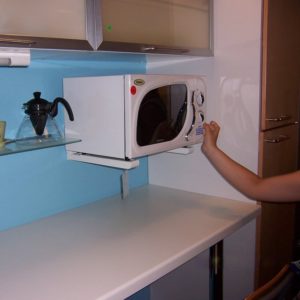 how to hang a microwave on the wall