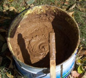 How to dilute clay to putty a stove.