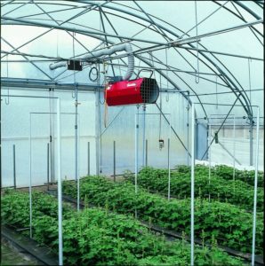 Heat gun in a greenhouse