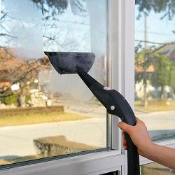 Clean windows with a steam generator