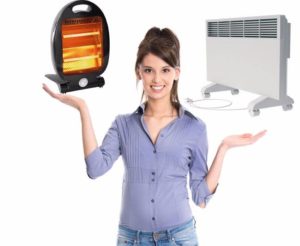 Comparison of infrared heater and convector.