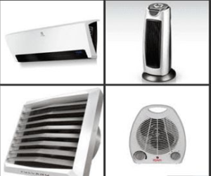 Tipos de calentadores de ventilador