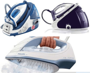 Types of irons with steam generators