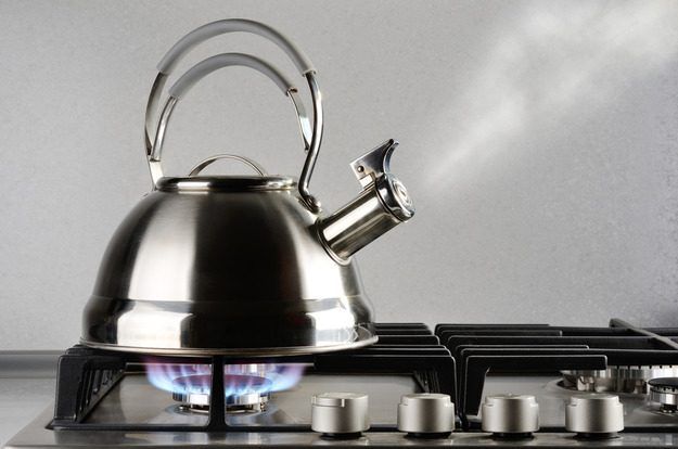 Kettle on low heat