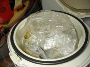 Bake in a sleeve in a slow cooker