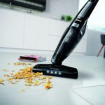 Vertical vacuum cleaner for apartments