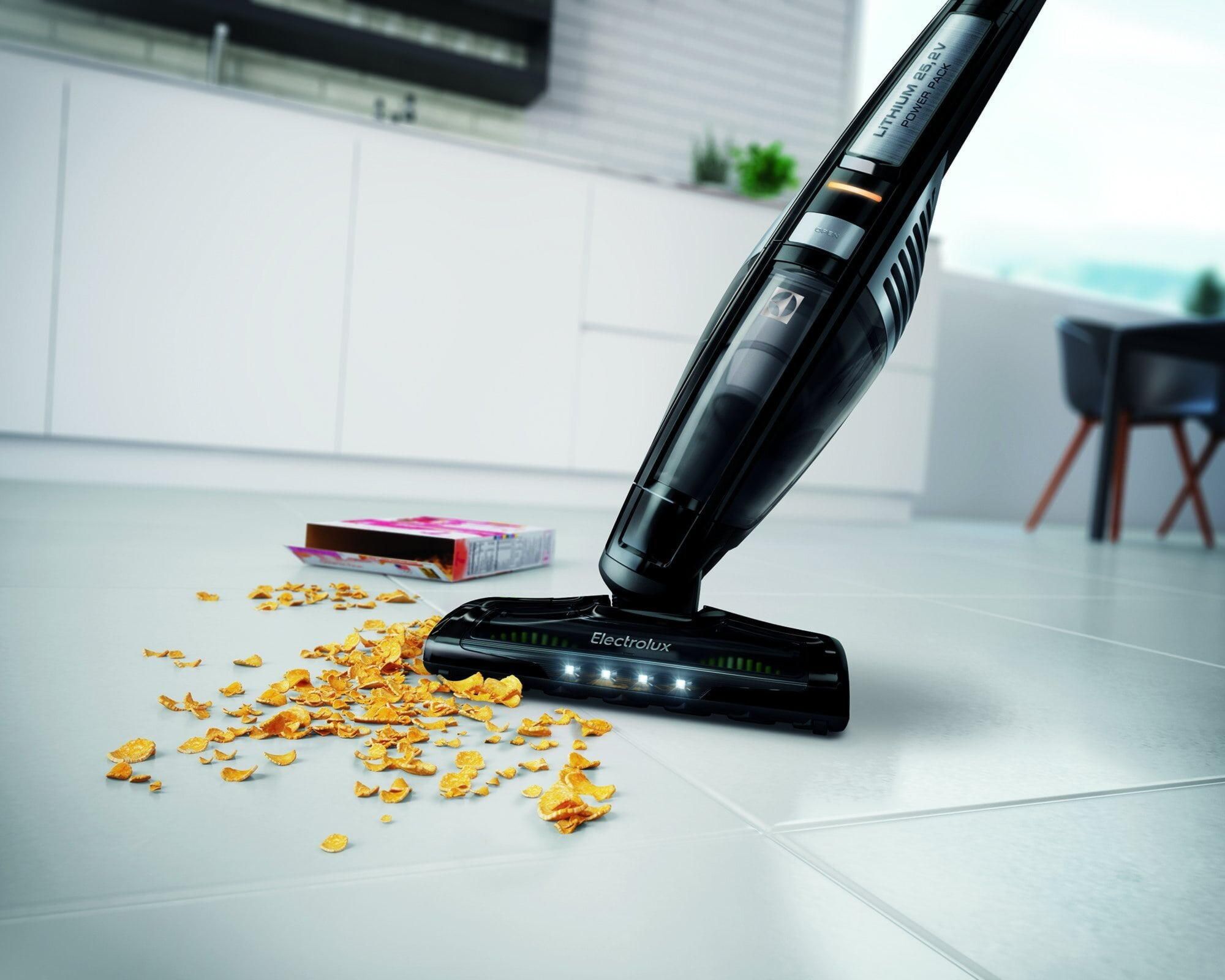 Vertical vacuum cleaner for apartments