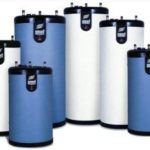 Indirect heating water heaters of different sizes