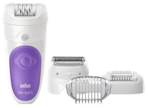 Epilator med extra tillbehör.