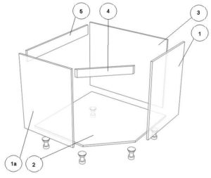 Instrucciones para montar el gabinete.