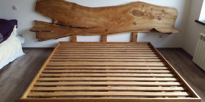 Realizzare un letto matrimoniale in legno.