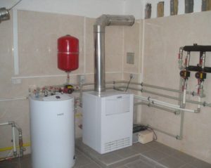 Isang gas boiler.