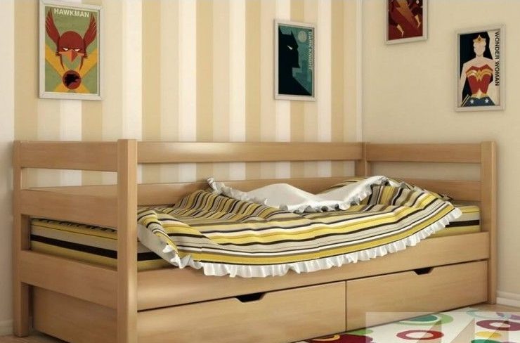 Birch bed for children.