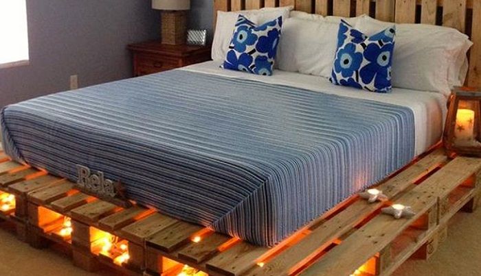 DIY pallet bed