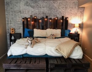 DIY pallet bed