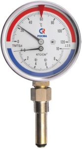 Boiler safety group pressure gauge.