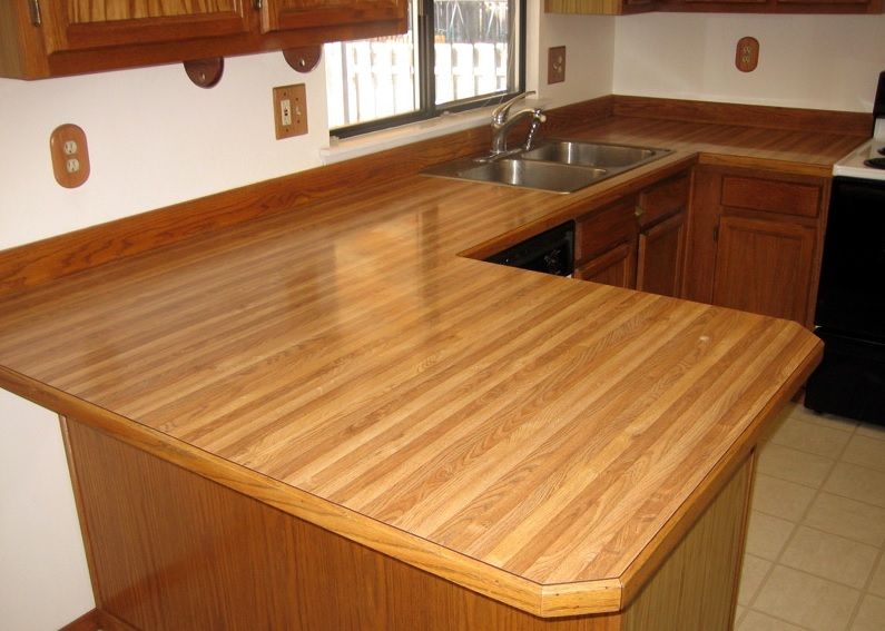 Installation of MDF countertops.