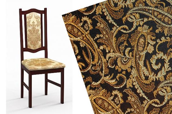 De bekleding van de stoelen is jacquard.