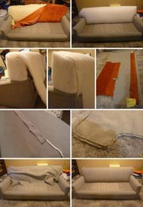 Upholsteri sofa dengan tangan anda sendiri.