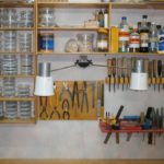 DIY garage shelves.