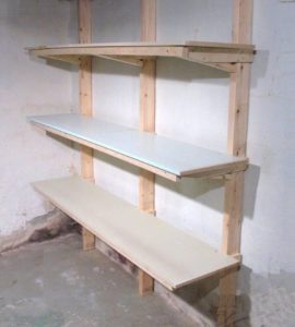 DIY garage shelves