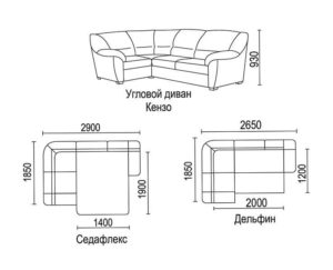 Dimensiones del sofá plegable