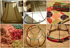 Restoring a floor lamp with your own hands using fabric