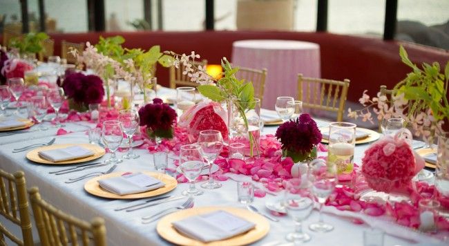 Décoration de table de mariage.