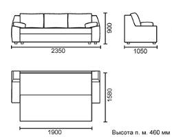 Standard sofa height from the floor