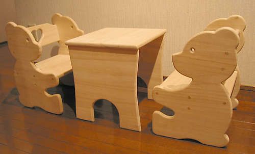 Chaise pour enfants en contreplaqué