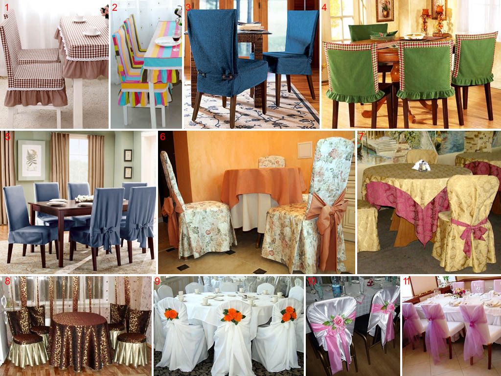 Types of chair covers with your own hands.