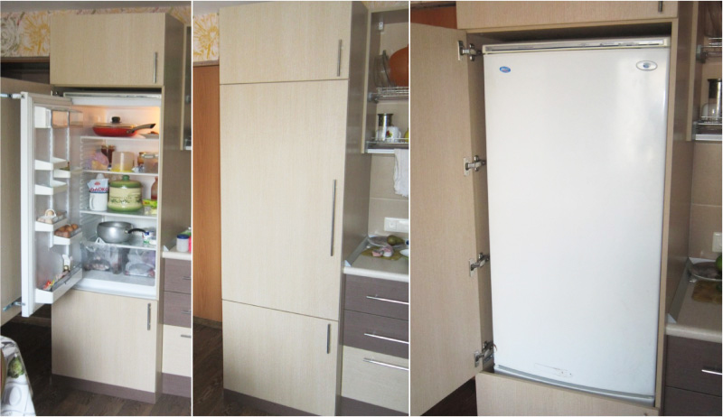 Built-in regular refrigerator.