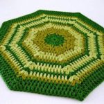 Crocheting rugs for chairs.