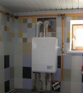 Grounding a double-circuit gas boiler in a private house