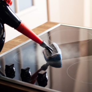 Cleaning with a steam cleaner