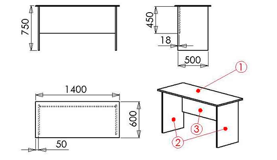 diagramma della scrivania