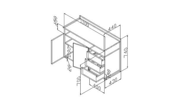 dibujos para crear una mesa para una máquina de tejer