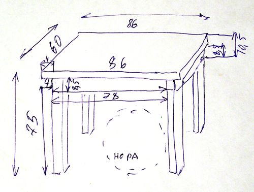 Dibuix de taula infantil de bricolatge