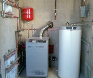 A gas boiler