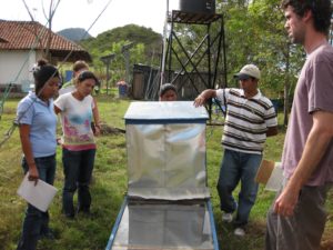 usando una secadora