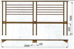 Do-it-yourself bed made from a profile pipe (drawing)