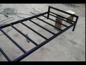 Do-it-yourself bed made from a profile pipe